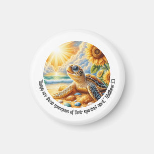 JW 2026 Year Text Happy Turtle Matthew 5:3 Magnet
