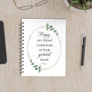 JW 2026 Year Text with Eucalyptus Matthew 5:3 Notebook