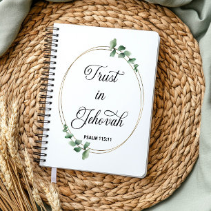 JW 2027 Year Text with Eucalyptus Psalm 115:11 Notebook