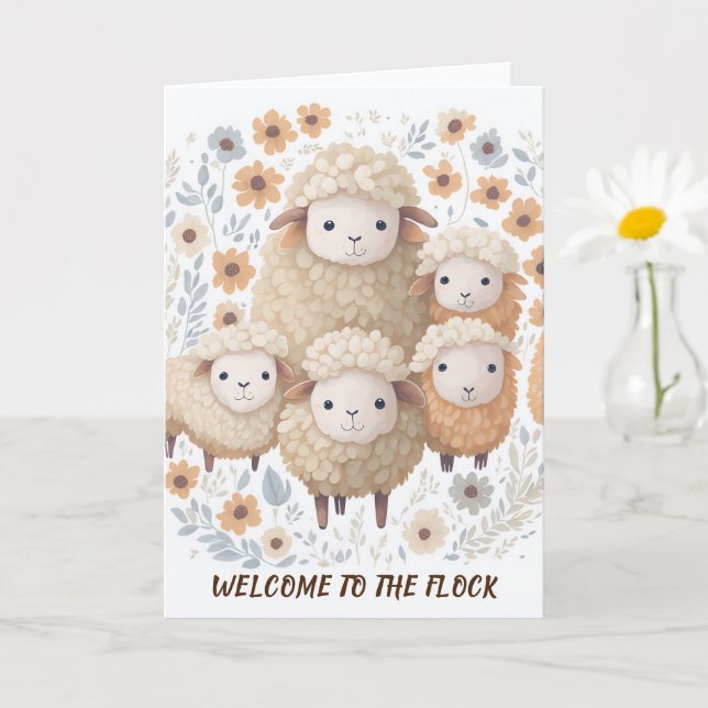 JW Baptism Card, Welcome to the Flock, JW Greeting Card (Small Plant)