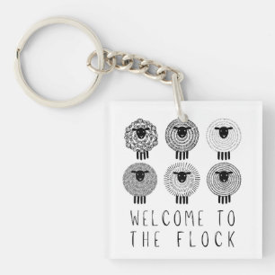 JW Baptism Gift Personalized Welcome to the Flock Keychain