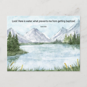 JW Baptism Gifts - Lake Postcard