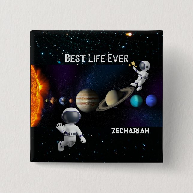 JW Best Life Ever Button Pin for Young Brothers! (Front)
