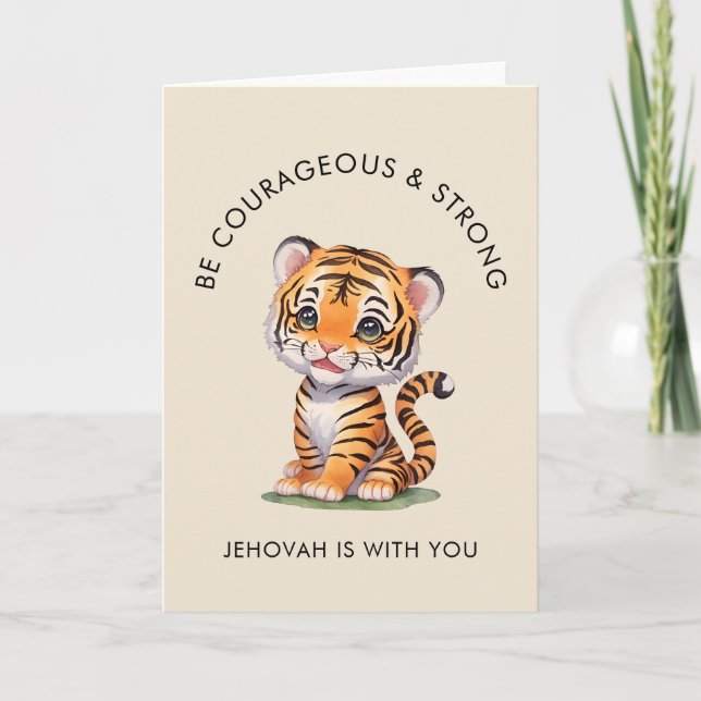 JW Card Be Courageous & Strong | JW Greeting Card (Front)