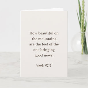 JW Card for Pioneers Isaiah 52:7   JW Greeting