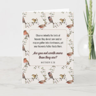 JW Card, Matthew 6:26   JW Greeting Card