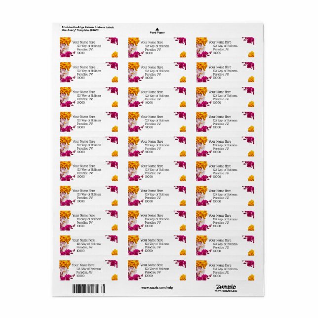 JW Customizable Return Address Labels (Full Sheet)
