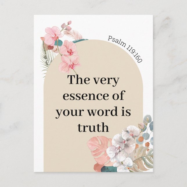 JW Gift 2023 year text Psalm 119:160 boho arch  Postcard (Front)