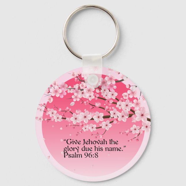 JW Gift Idea 2025 Year Text Keychain Psalm 96:8 (Front)