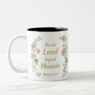 JW gifts You Are Loved Beyond Measure  Two-Tone Coffee Mug
