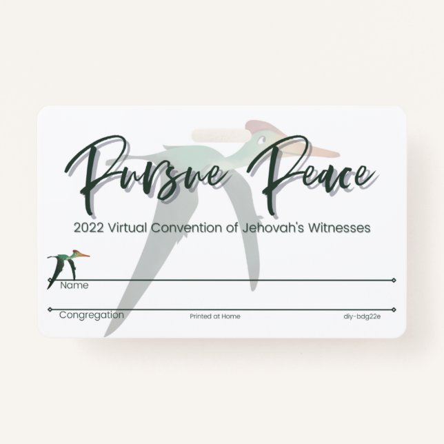 JW Keepsake Convention Badge Card | Pterodactyl (Front)