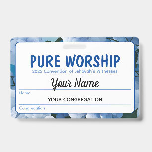 JW Keepsake Convention Badge Pure Worship