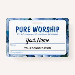 JW Keepsake Convention Badge Pure Worship