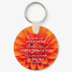 JW Keychain -Rejoice Endure Persevere Romans 12:12