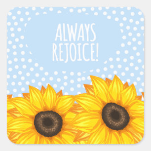 JW Ministry Supply Original Song Always Rejoice Square Sticker