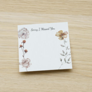 JW Ministry Supply Sorry I Missed You boho design Post-it Notes