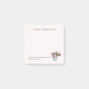 JW Ministry Supply Sorry I Missed You Monsterra Post-it Notes