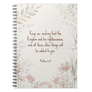 JW Notebook, Matthew 6:33   JW Notebook