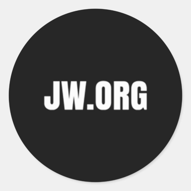 Jw Org Jehovah'S Witnesses Classic Round Sticker (Front)