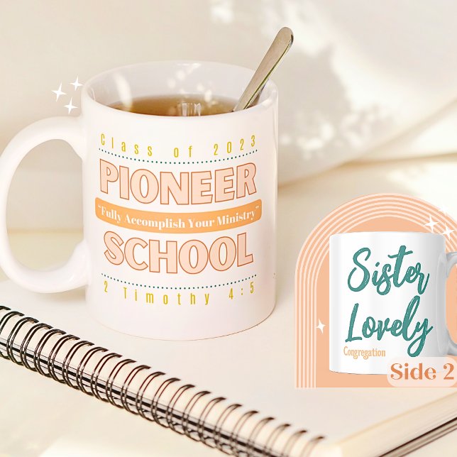 JW Personalizable Pioneer School 2023 & 2 Tim 4:5 Coffee Mug (Creator Uploaded)