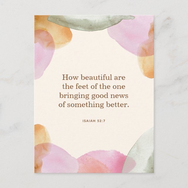 JW Pioneer Don, Isaïe 52:7 | Carte postale JW (Devant)