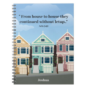 JW pioneer gifts Acts 5:42 personalized Notebook