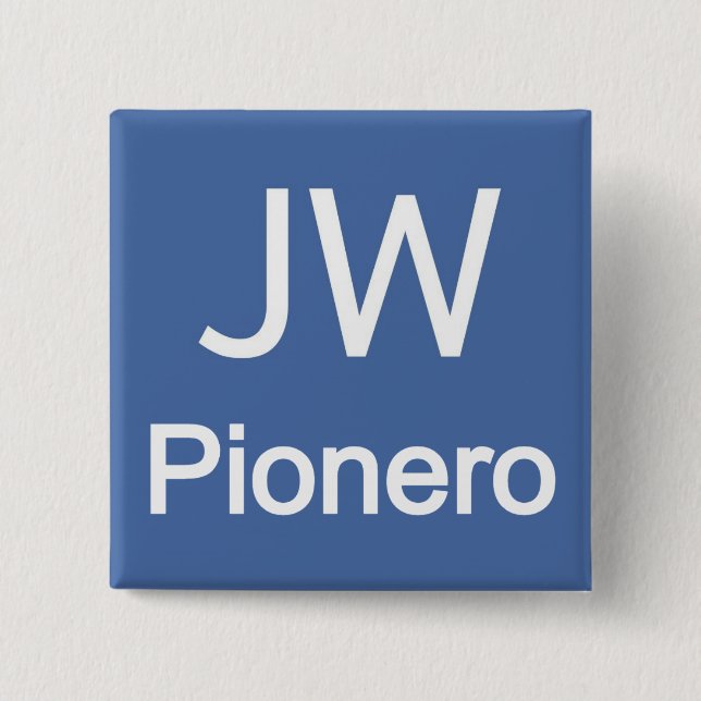 JW Pionero 2 Inch Square Button (Front)