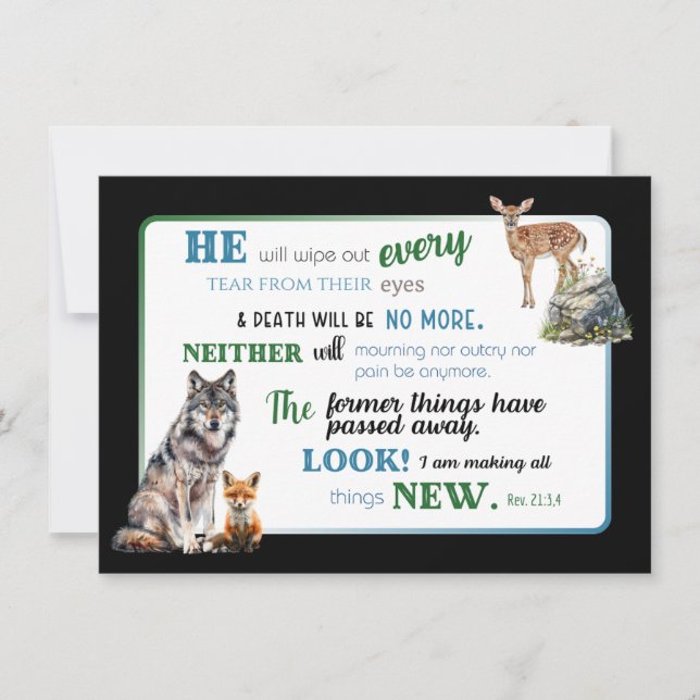 JW Sympathy Card for Brothers - Revelation 21:3,4 (Front)