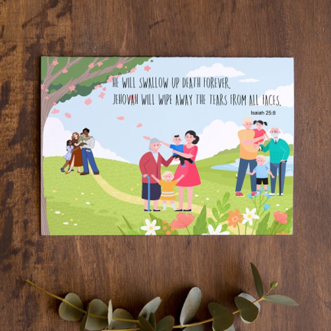  JW Sympathy JW Condolences Isaiah 25:8 Card (Creator Uploaded)