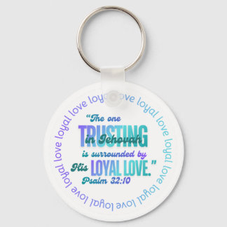 JW "The one Trusting in Jehovah" Ps. 32:10 Keychain