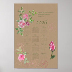 JW year text calendar customizable Poster