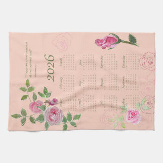 JW year text customize with calendar  Kitchen Towel