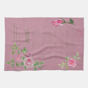 JW year text customize with calendar  Kitchen Towel