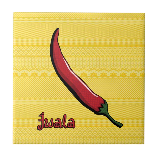 Jwala Chili Pepper Tile (Front)