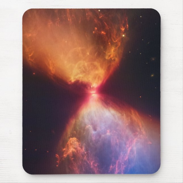 JWST Hourglass Protostar Formation Mouse Pad (Front)