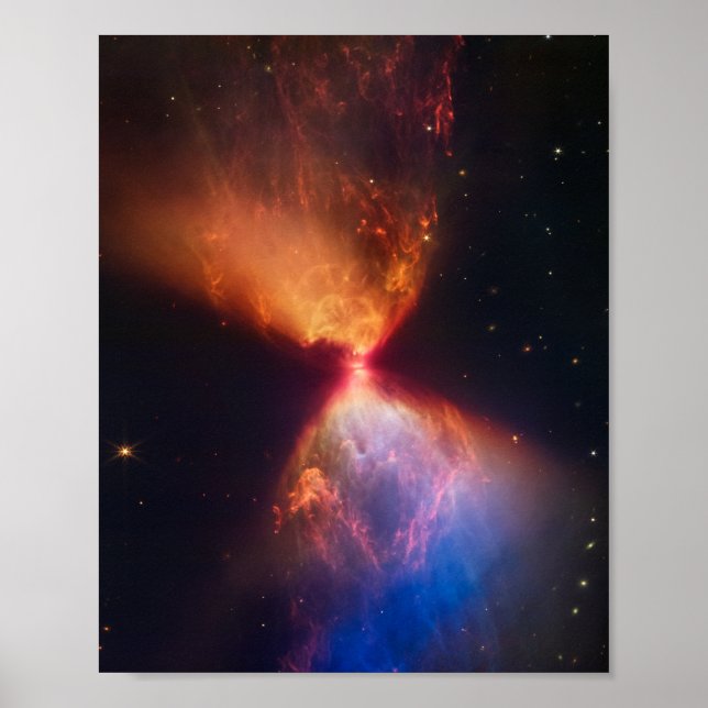 JWST Hourglass Protostar Formation  Poster (Front)