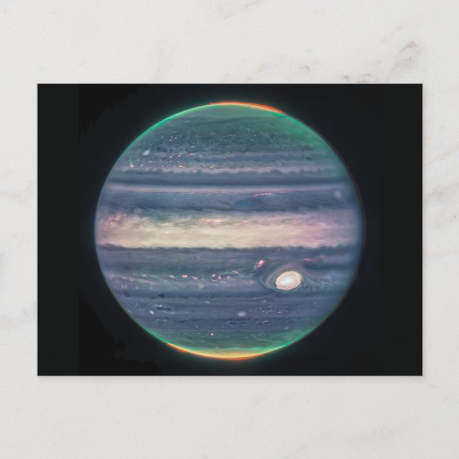 JWST Image de Planet Jupiter dans une carte postal (Devant)