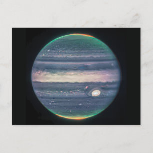JWST Image of Planet Jupiter in Infrared Postcard