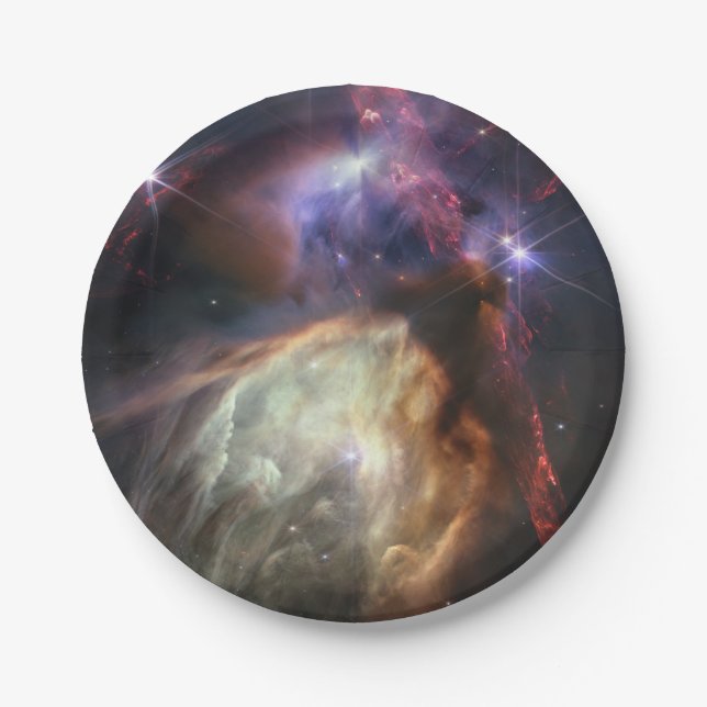 JWST Image of Rho Ophiuchi Stars Paper Plate (Front)