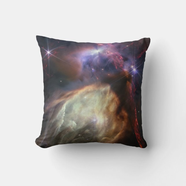 JWST Image of Rho Ophiuchi Stars Throw Pillow (Front)