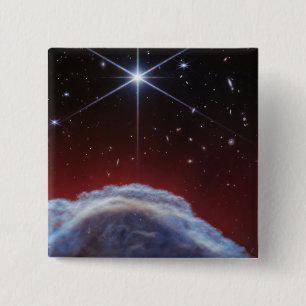 JWST Image of the Horsehead Nebula 2 Inch Square Button