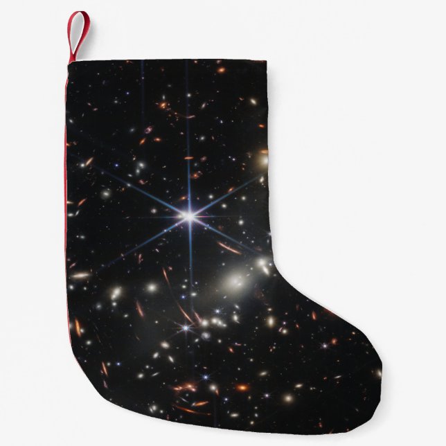 JWST James Webb Space Telescope First Images Small Christmas Stocking (Front)