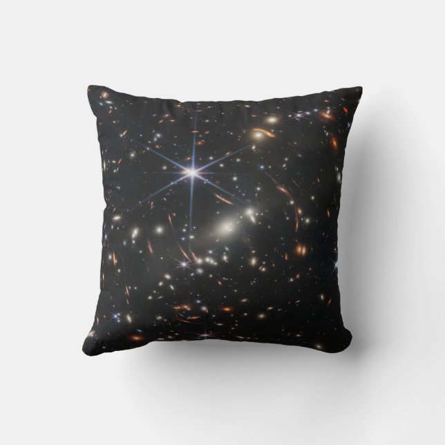 JWST James Webb Space Telescope First Images Throw Pillow (Back)