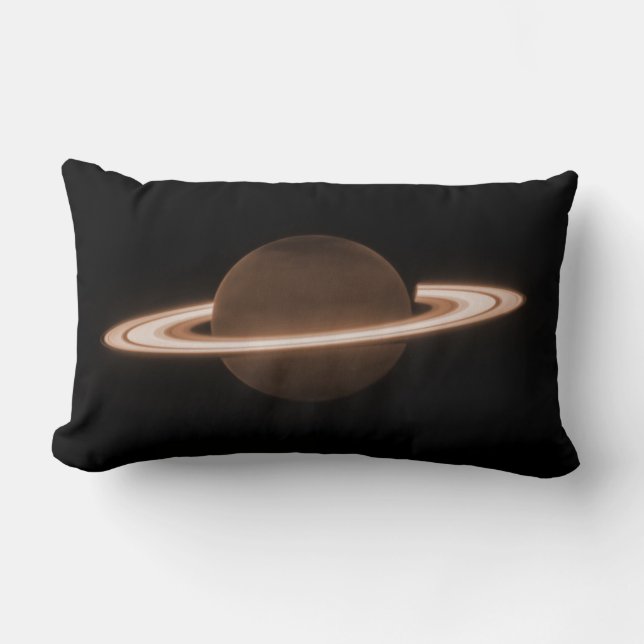 JWST James Webb Space Telescope Saturn Infrared Lumbar Pillow (Front)