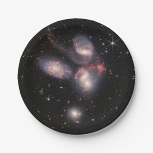 JWST James Webb Space Telescope Stephan’s Quintet Paper Plate