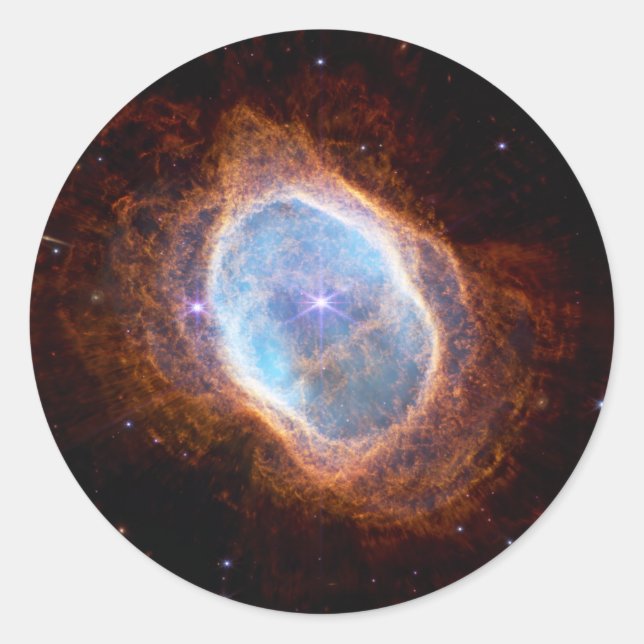 JWST James Webb Telescope Southern Ring Nebula Classic Round Sticker (Front)