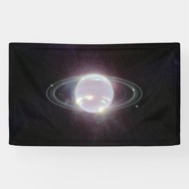 JWST Rings of Planet Neptune Banner (Horizontal)