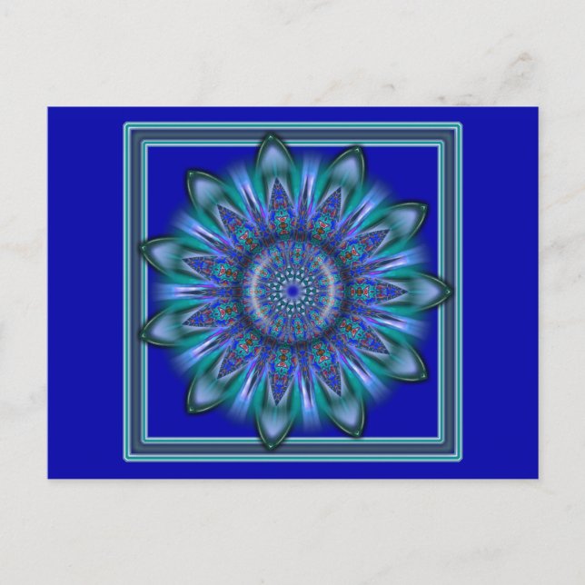 K111 Blue Burst Postcard (Front)