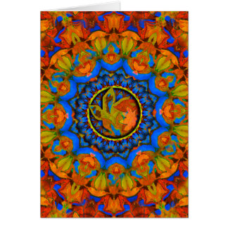 K185 Autumn on Blue Abstract