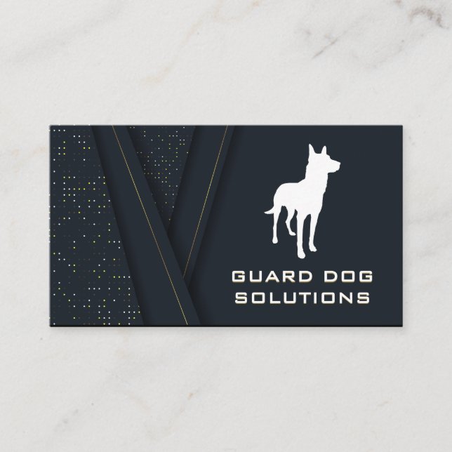 K9 | Animal Training | Wave Abstract Background Bu Business Card (Front)